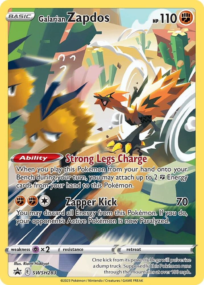 Galarian Zapdos SWSH283 card from SWSH: Sword & Shield Promo Cards
