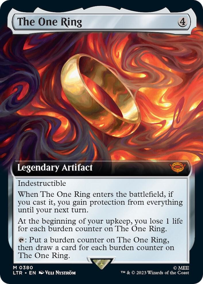 The One Ring (Extended Art) 380 card from Universes Beyond: The Lord of the Rings: Tales of Middle-earth