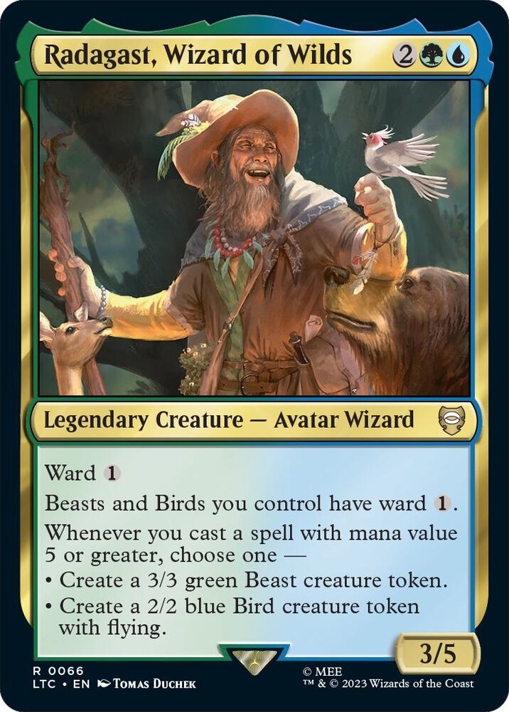 Radagast, Wizard of Wilds 66 card from Commander: The Lord of the Rings: Tales of Middle-earth