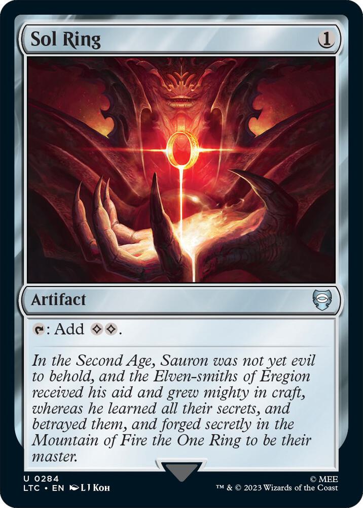 Sol Ring 284 card from Commander: The Lord of the Rings: Tales of Middle-earth