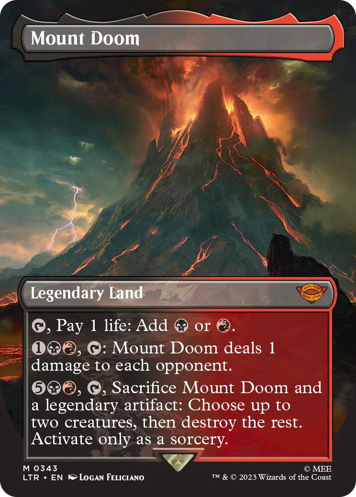 Mount Doom (Borderless) 343 card from Universes Beyond: The Lord of the Rings: Tales of Middle-earth