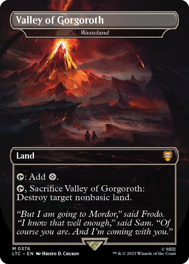 Valley of Gorgoroth - Wasteland (Borderless) 376 card from Commander: The Lord of the Rings: Tales of Middle-earth