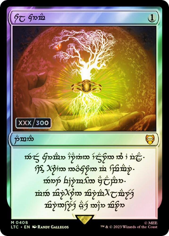 Sol Ring - Elven (Serial Numbered) 408 card from Commander: The Lord of the Rings: Tales of Middle-earth