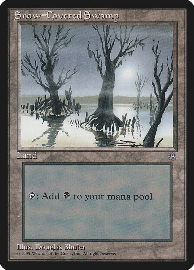 Snow-Covered Swamp 351 card from Ice Age