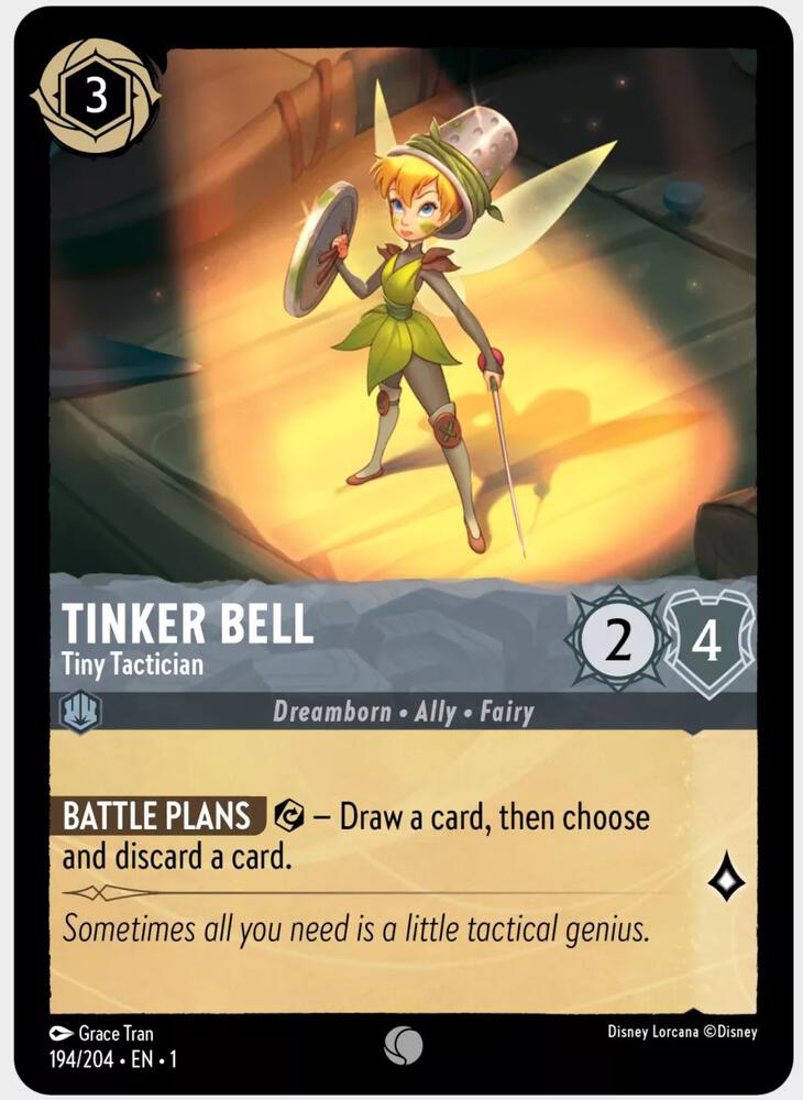 Tinker Bell - Tiny Tactician 194/204 card from The First Chapter