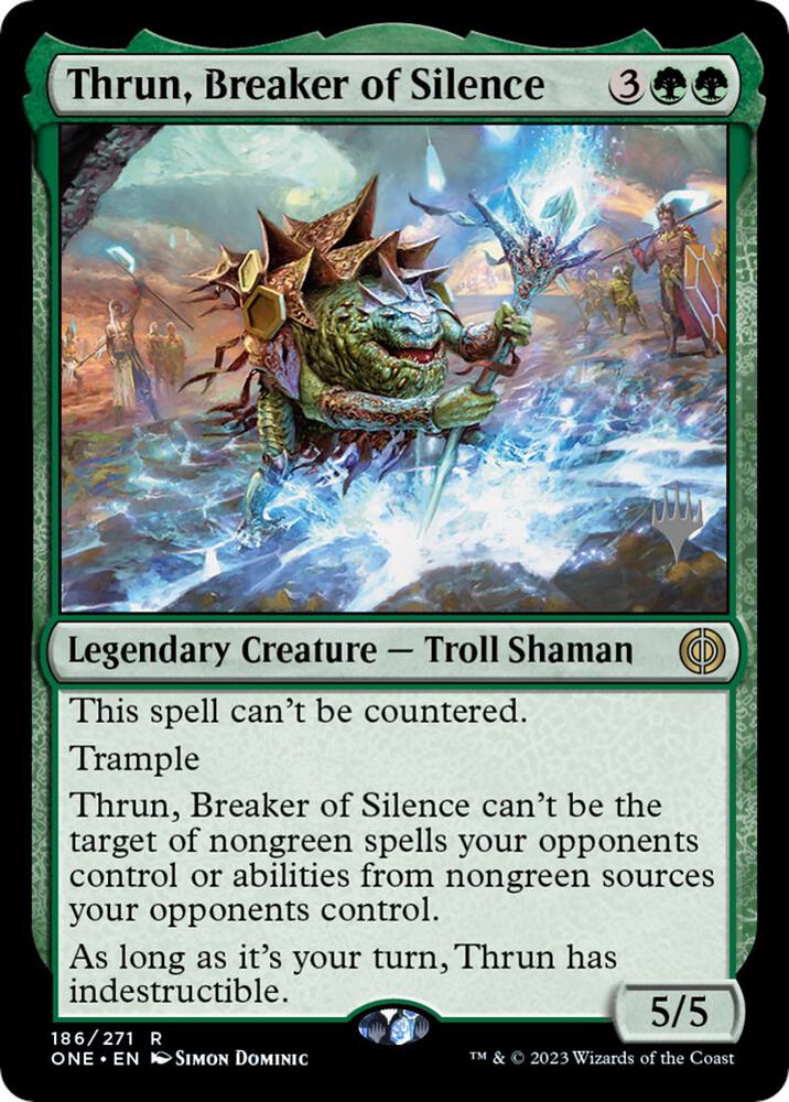 Thrun, Breaker of Silence 186 card from Promo Pack: Phyrexia: All Will Be One