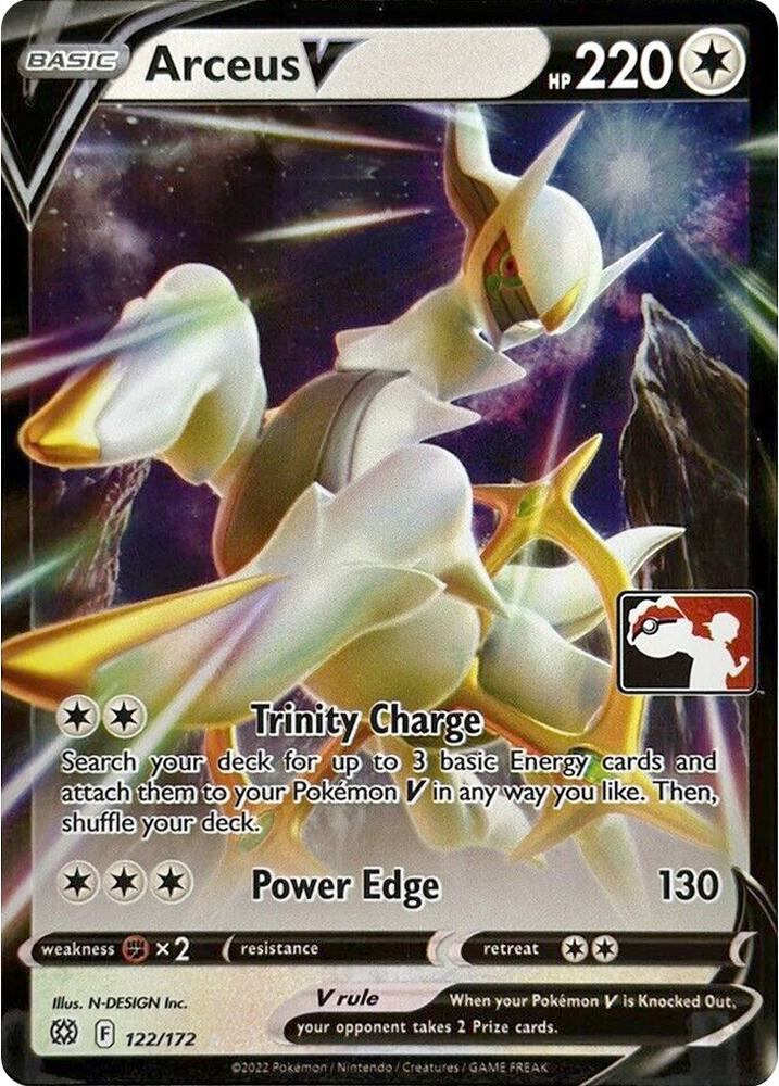 Arceus V 122/172 card from Prize Pack Series Cards