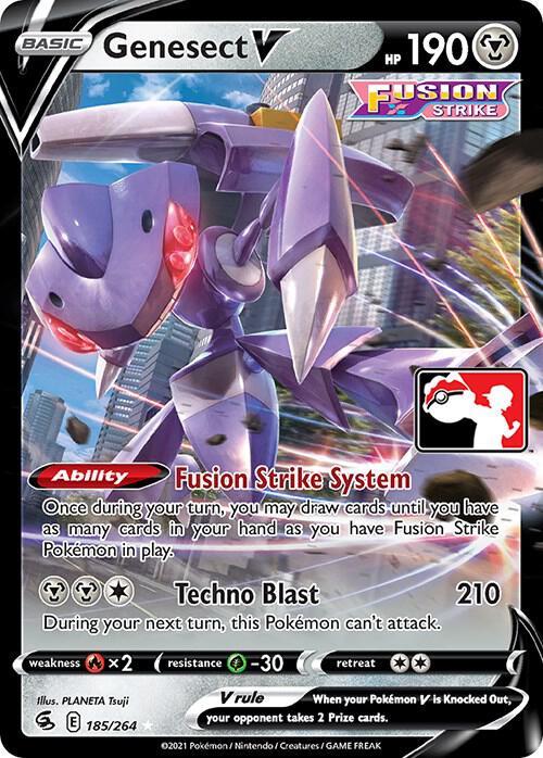 Genesect V 185/264 card from Prize Pack Series Cards