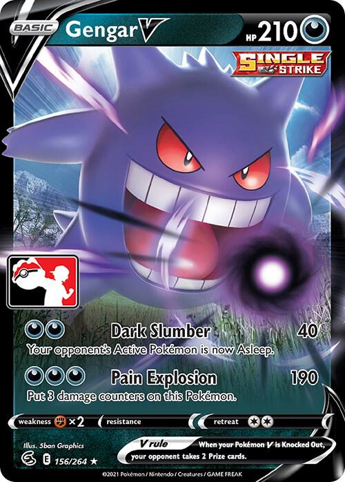 Gengar V 156/264 card from Prize Pack Series Cards