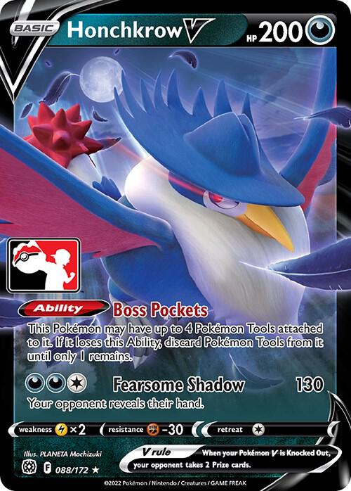 Honchkrow V 088/172 card from Prize Pack Series Cards