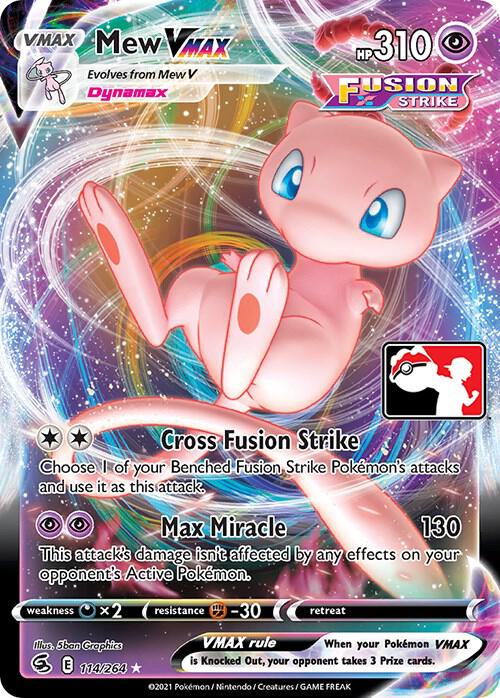 Mew VMAX 114/264 card from Prize Pack Series Cards