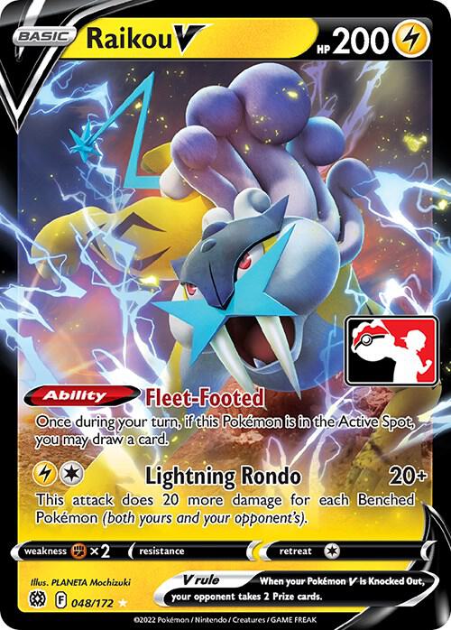 Raikou V 048/172 card from Prize Pack Series Cards
