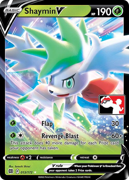 Shaymin V 013/172 card from Prize Pack Series Cards