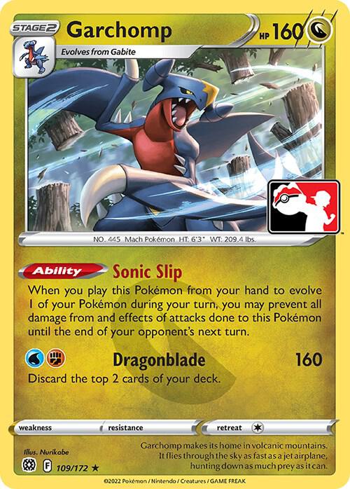 Garchomp 109/172 card from Prize Pack Series Cards