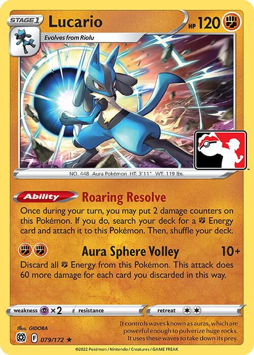 Lucario 079/172 card from Prize Pack Series Cards