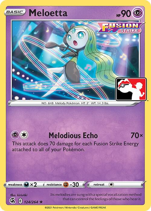 Meloetta 124/264 card from Prize Pack Series Cards