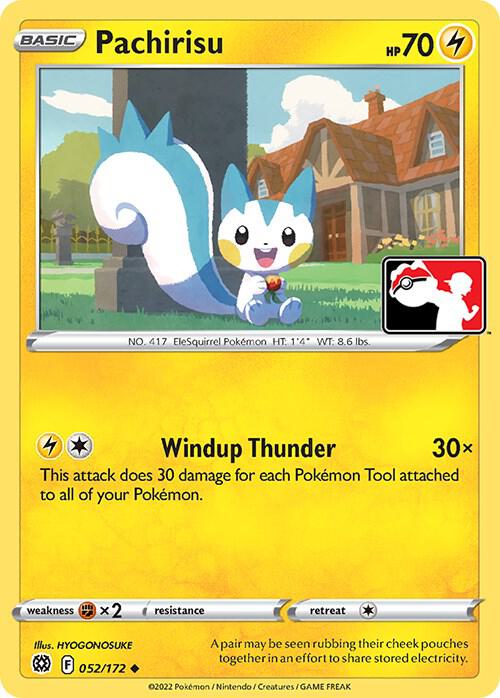 Pachirisu 052/172 card from Prize Pack Series Cards