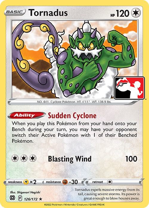 Tornadus 126/172 card from Prize Pack Series Cards