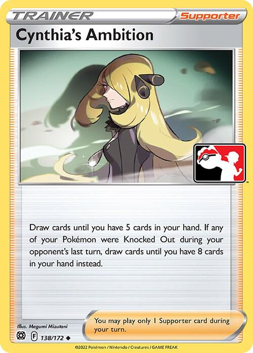Cynthia's Ambition 138/172 card from Prize Pack Series Cards
