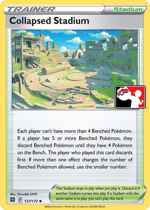 Collapsed Stadium 137/172 card from Prize Pack Series Cards