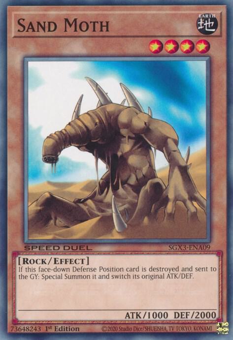 Sand Moth SGX3-ENA09 card from Speed Duel GX: Duelists of Shadows