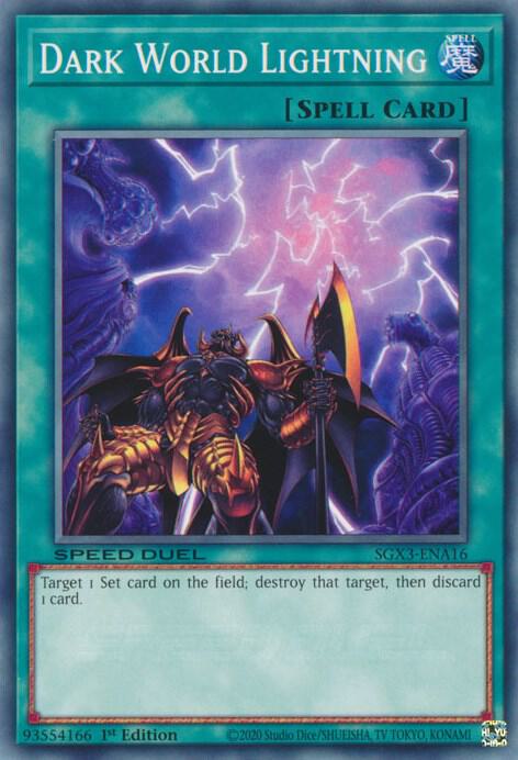 Dark World Lightning SGX3-ENA16 card from Speed Duel GX: Duelists of Shadows