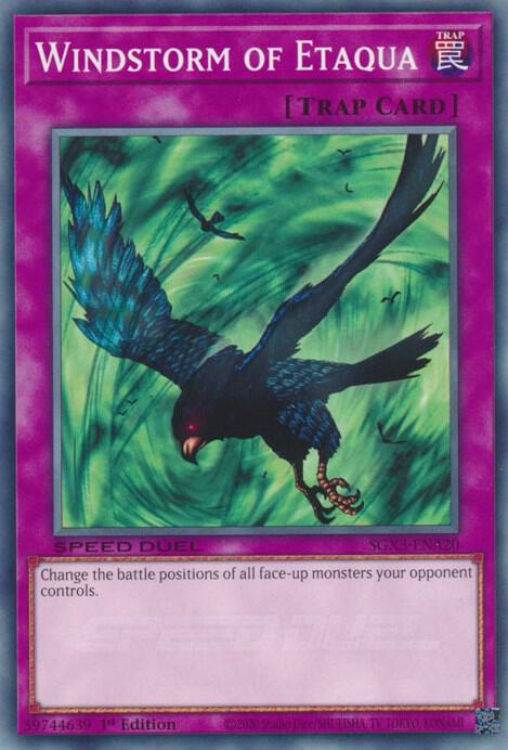 Windstorm of Etaqua SGX3-ENA20 card from Speed Duel GX: Duelists of Shadows
