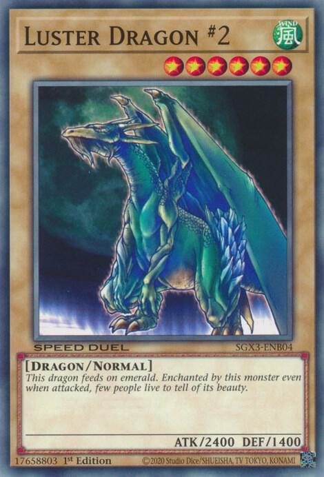 Luster Dragon #2 SGX3-ENB04 card from Speed Duel GX: Duelists of Shadows
