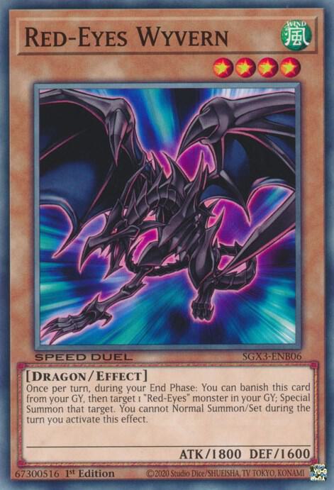 Red-Eyes Wyvern SGX3-ENB06 card from Speed Duel GX: Duelists of Shadows