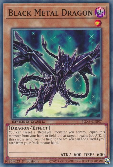 Black Metal Dragon SGX3-ENB07 card from Speed Duel GX: Duelists of Shadows