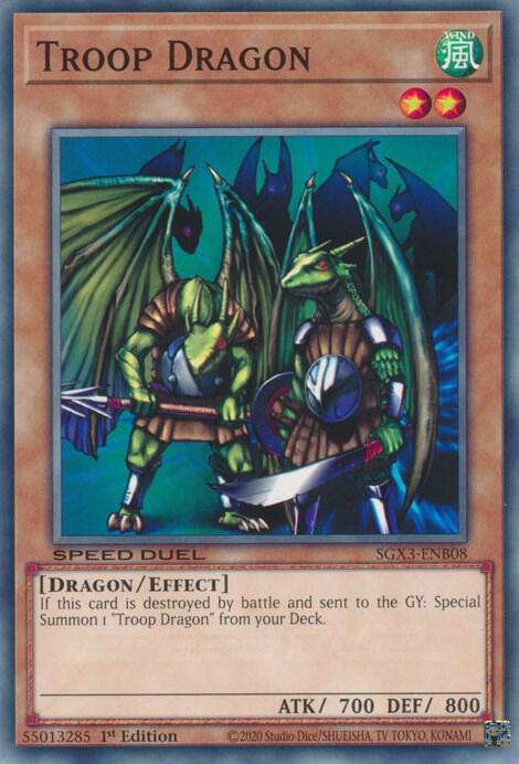 Troop Dragon SGX3-ENB08 card from Speed Duel GX: Duelists of Shadows
