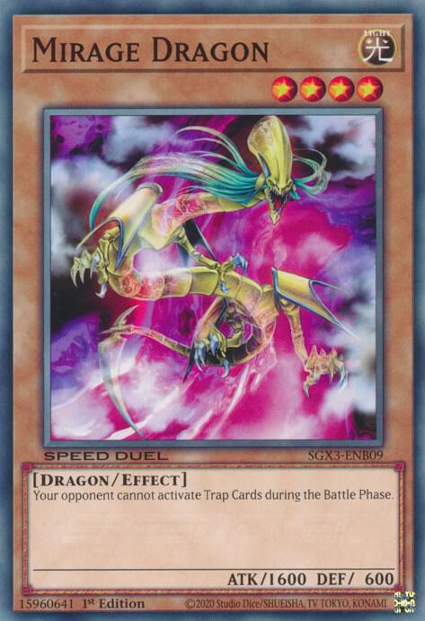 Mirage Dragon SGX3-ENB09 card from Speed Duel GX: Duelists of Shadows