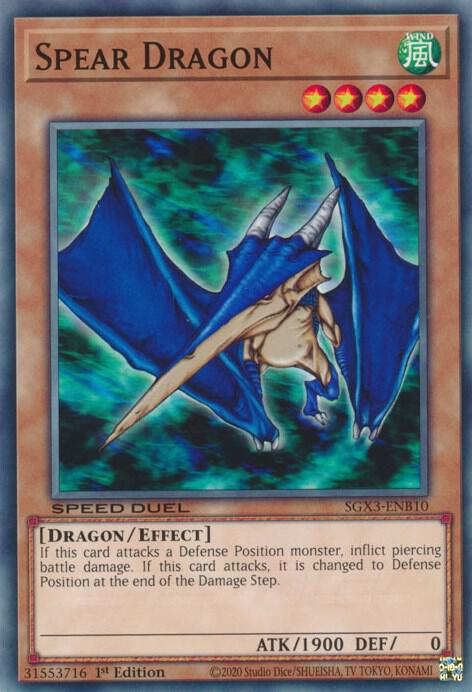 Spear Dragon SGX3-ENB10 card from Speed Duel GX: Duelists of Shadows