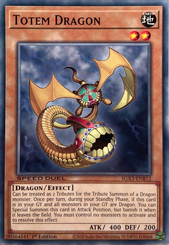 Totem Dragon SGX3-ENB12 card from Speed Duel GX: Duelists of Shadows