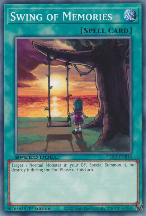 Swing of Memories SGX3-ENB16 card from Speed Duel GX: Duelists of Shadows
