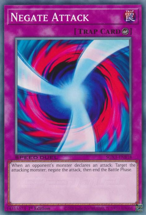 Negate Attack SGX3-ENB18 card from Speed Duel GX: Duelists of Shadows