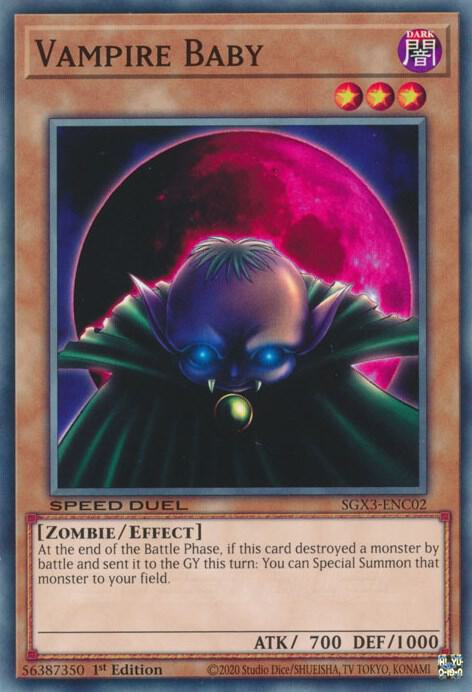 Vampire Baby SGX3-ENC02 card from Speed Duel GX: Duelists of Shadows