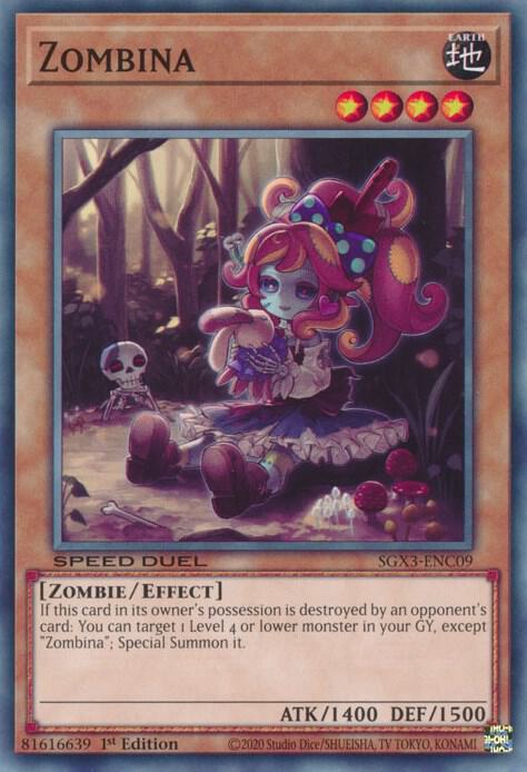 Zombina SGX3-ENC09 card from Speed Duel GX: Duelists of Shadows