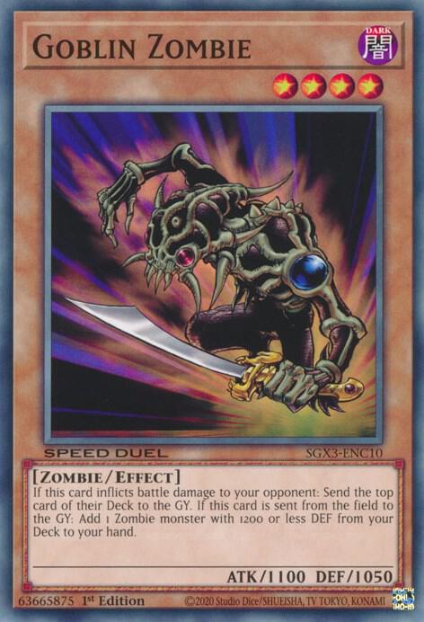 Goblin Zombie SGX3-ENC10 card from Speed Duel GX: Duelists of Shadows