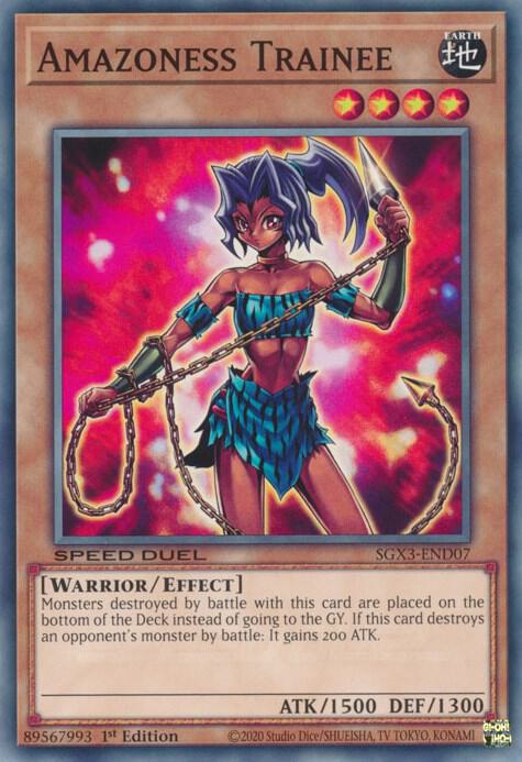 Amazoness Trainee SGX3-END07 card from Speed Duel GX: Duelists of Shadows