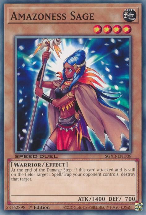 Amazoness Sage SGX3-END08 card from Speed Duel GX: Duelists of Shadows