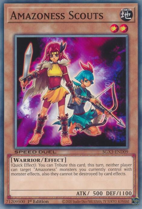 Amazoness Scouts SGX3-END09 card from Speed Duel GX: Duelists of Shadows