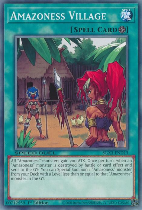 Amazoness Village SGX3-END13 card from Speed Duel GX: Duelists of Shadows