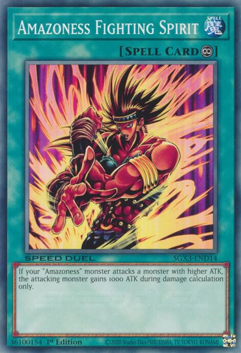 Amazoness Fighting Spirit SGX3-END14 card from Speed Duel GX: Duelists of Shadows