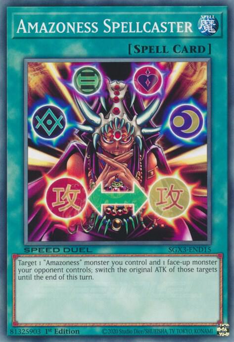 Amazoness Spellcaster SGX3-END15 card from Speed Duel GX: Duelists of Shadows