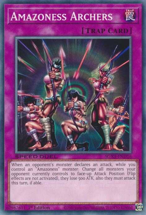 Amazoness Archers SGX3-END16 card from Speed Duel GX: Duelists of Shadows