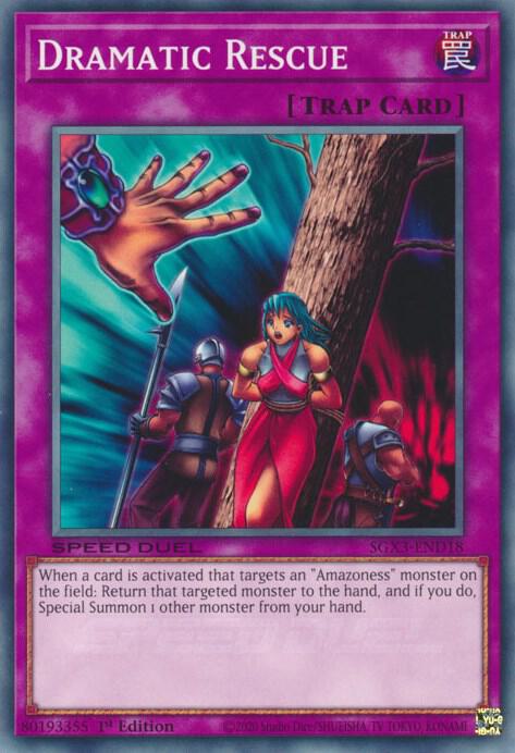 Dramatic Rescue SGX3-END18 card from Speed Duel GX: Duelists of Shadows