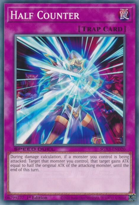 Half Counter SGX3-END20 card from Speed Duel GX: Duelists of Shadows