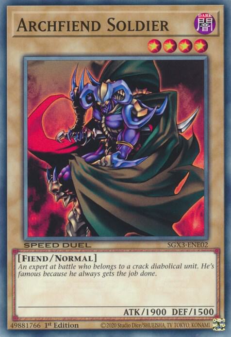 Archfiend Soldier SGX3-ENE02 card from Speed Duel GX: Duelists of Shadows