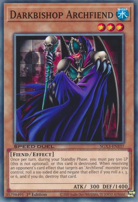 Darkbishop Archfiend SGX3-ENE07 card from Speed Duel GX: Duelists of Shadows
